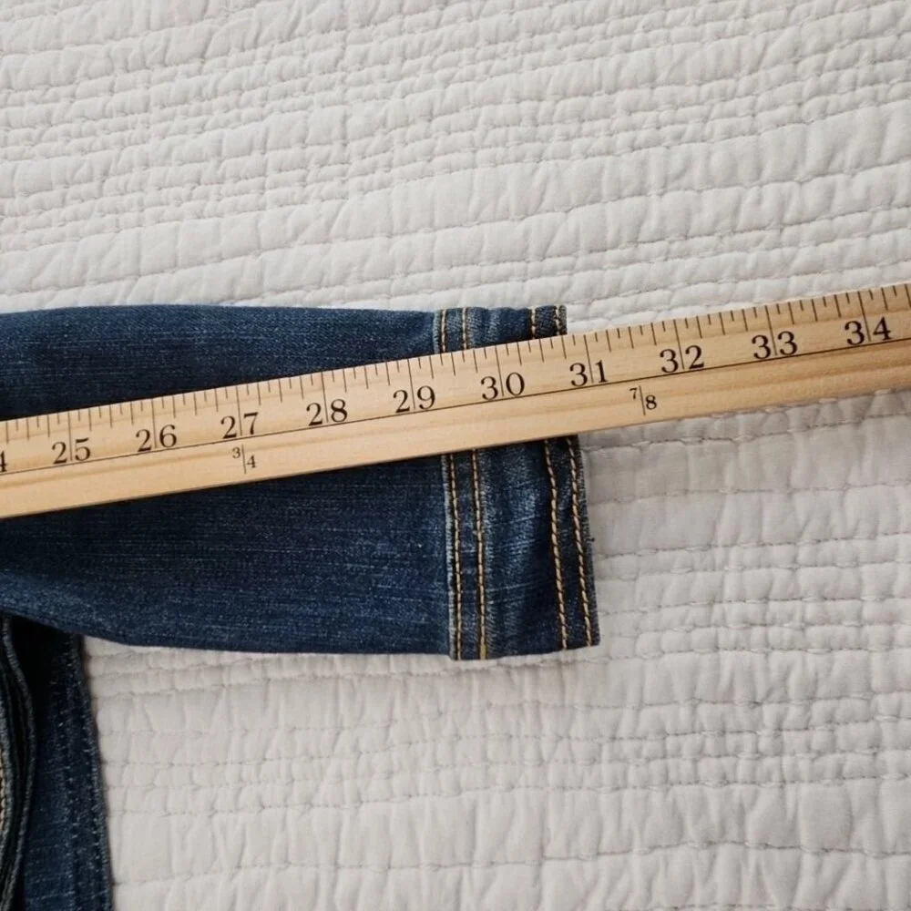 Jou Jou Premium Denim Collection Women's Small‎ Blue Jean Jacket Pockets EUC